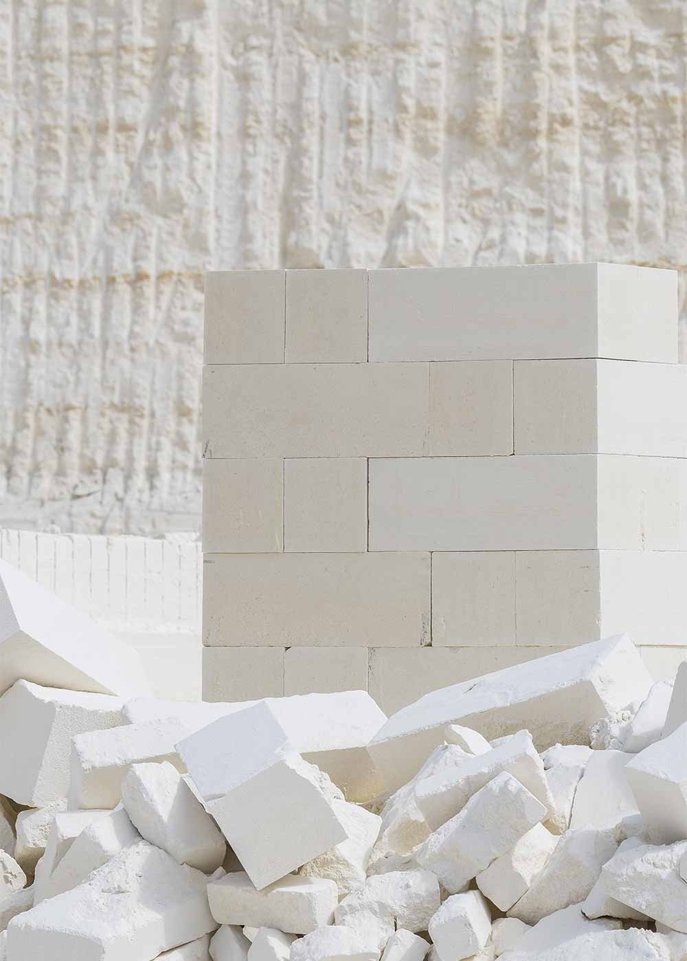 Mount Gambier Limestone Quarry, limestone blocks stacked