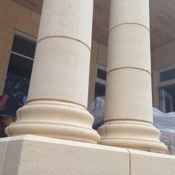 Limestone Columns - tapered round columns