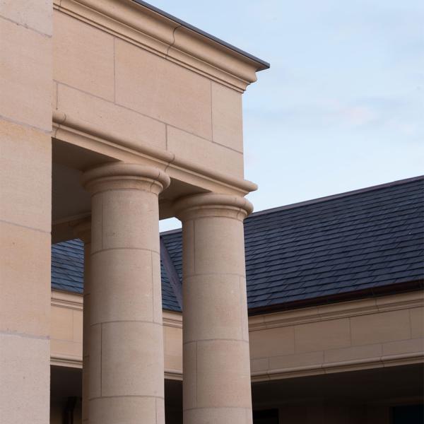 Limestone Columns - tapered round columns