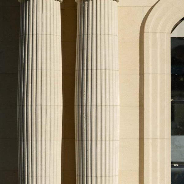 Limestone Columns - fluted columns