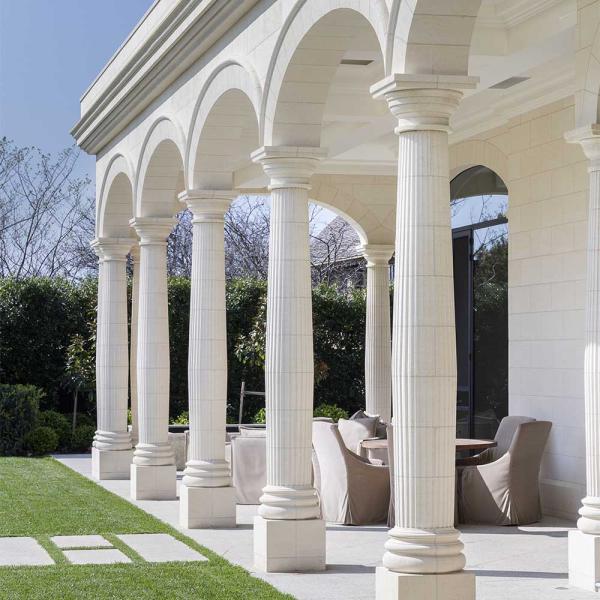 Limestone Columns on The Colonnade House