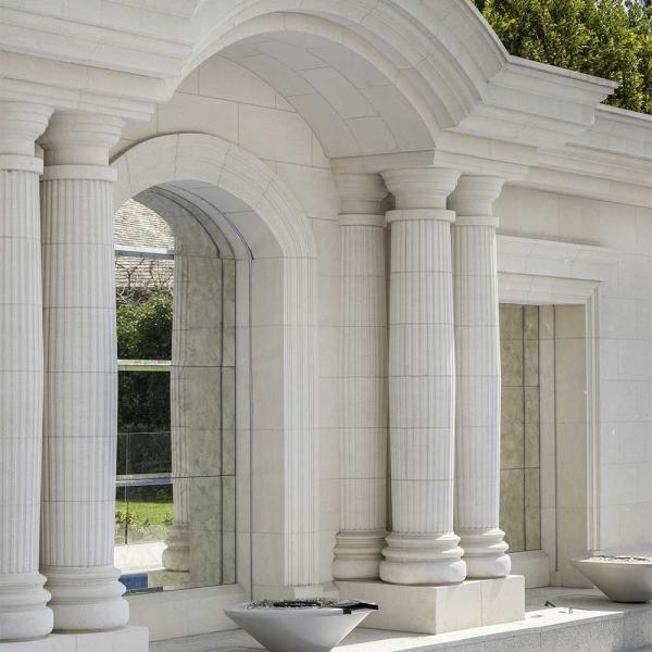 Limestone Columns on The Colonnade House