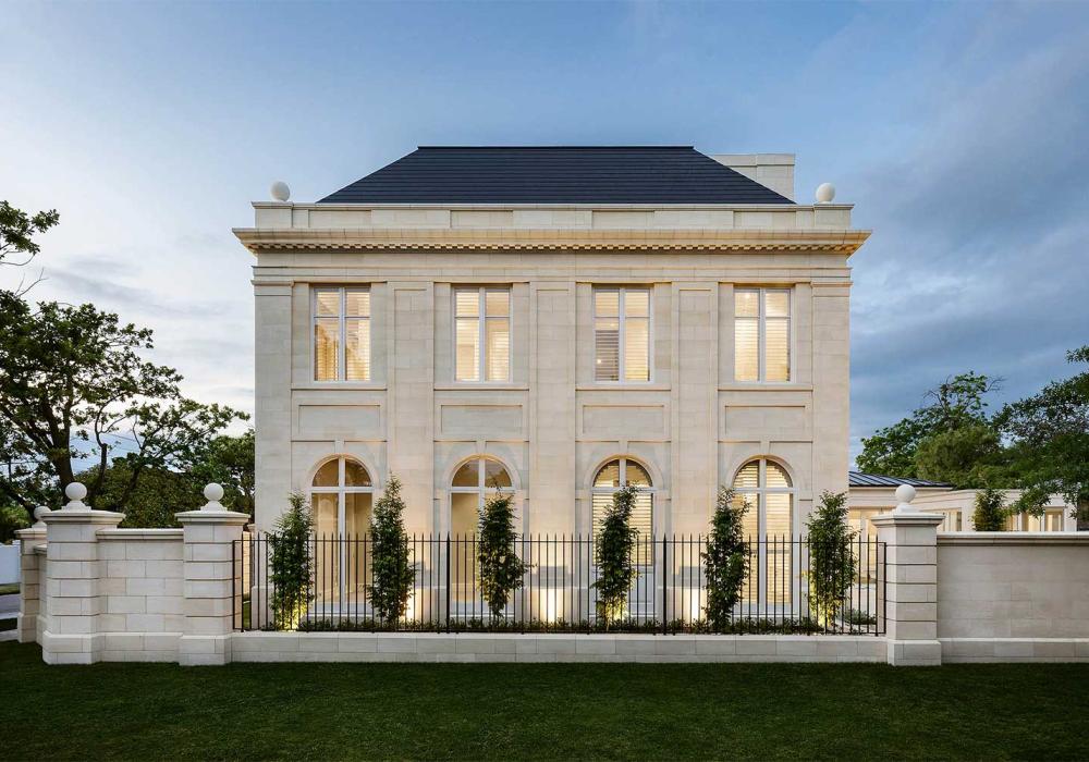 The Portico House, Toorak, Melbourne, built with Mount Gambier Limestone